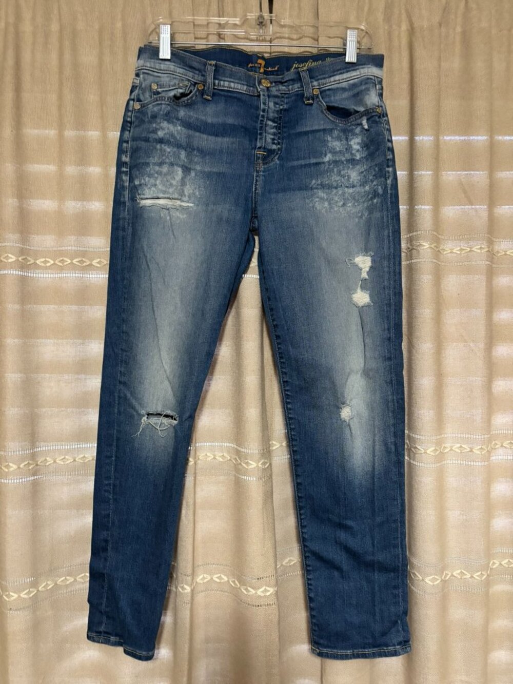 7 For All Mankind Josefina Skinny Boyfriend Womens Size 28